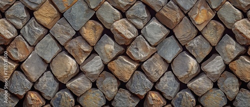 a lattice of stones used as a fence