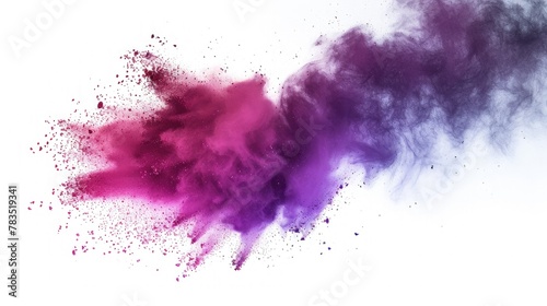 Vibrant Pink and Purple Powder Cloud 