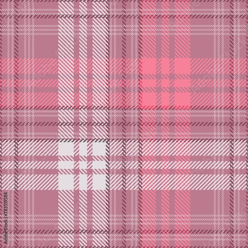  Tartan seamless pattern, pink and white, can be used in fashion design. Bedding, curtains, tablecloths