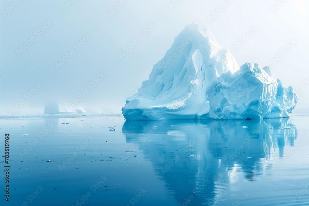 Iceberg above and below water 