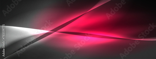 A magenta light shines brightly against a dark background