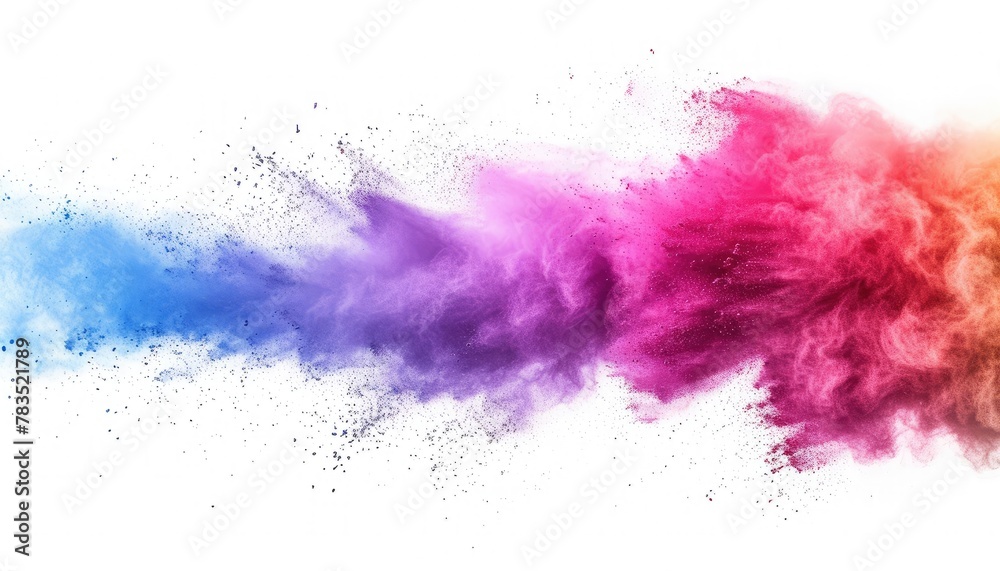 Vivid Pink and Purple Powder Burst
