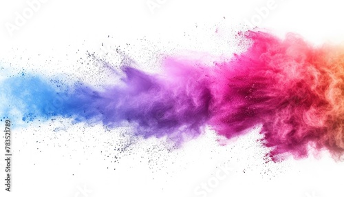 Vivid Pink and Purple Powder Burst 