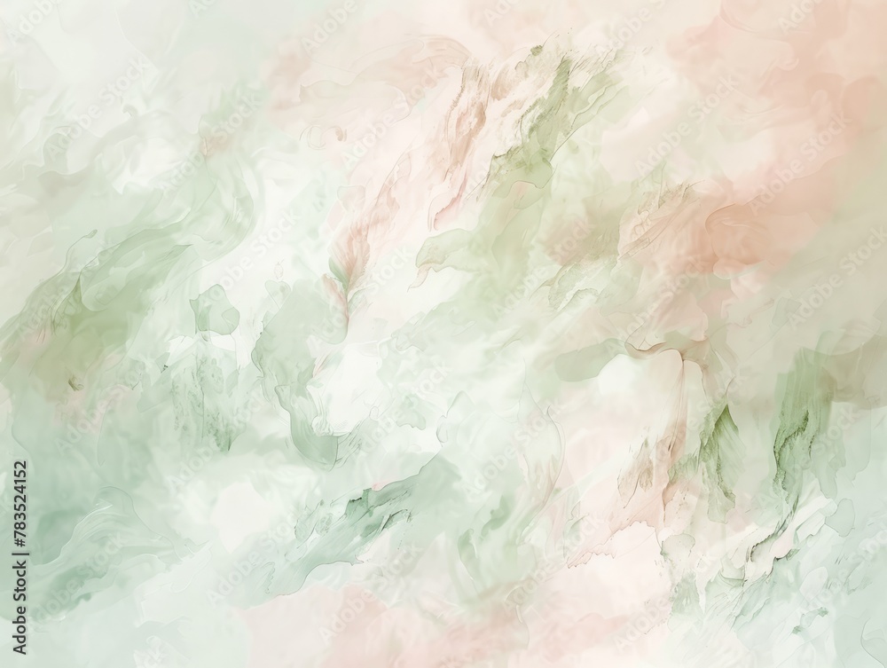 Fototapeta premium Blush pink and soft sage green abstract spring background for serene design projects 