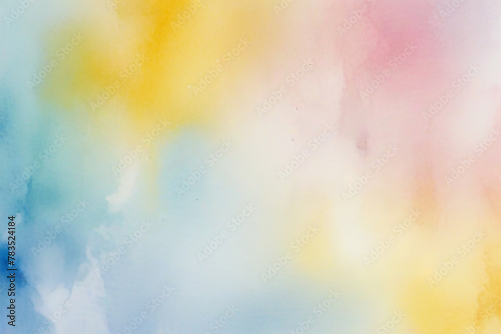 Beautiful Light Watercolor yellow and blue, Pink Background