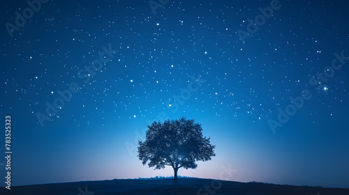 Enhanced Cosmic Spectacle – An Ambient Visualization of Night Sky and Solitary Tree © Patrick
