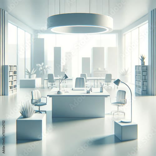 Modern Work Elegance: A Minimalist Business Scene