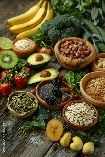 Diverse Collection of Nutrient-Rich Foods - A Celebration of Natural Wellbeing