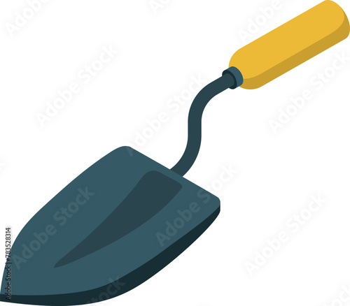 Illustration Vector graphic of trowel icon.
Construction putty knife. Building
implement for workshop, household,
create, major overhaul. Constructor or
repairman instrument. Vector flat
illustration.