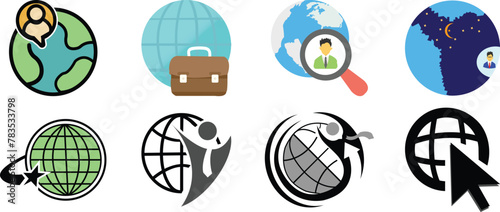 Globe World map job recruit