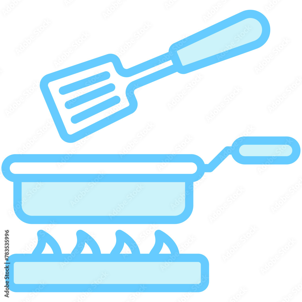 Frying Pan blue color dual tone icon, relate to gastronomy theme. use for UI or UX kit, web and app development. Frying Pan blue color dual tone icon, relate to gastronomy theme. use for UI or UX kit, web and app development.