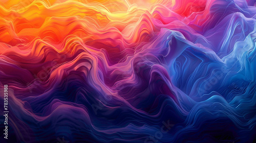 Energetic waves of color flow effortlessly, merging to form a captivating gradient display.
