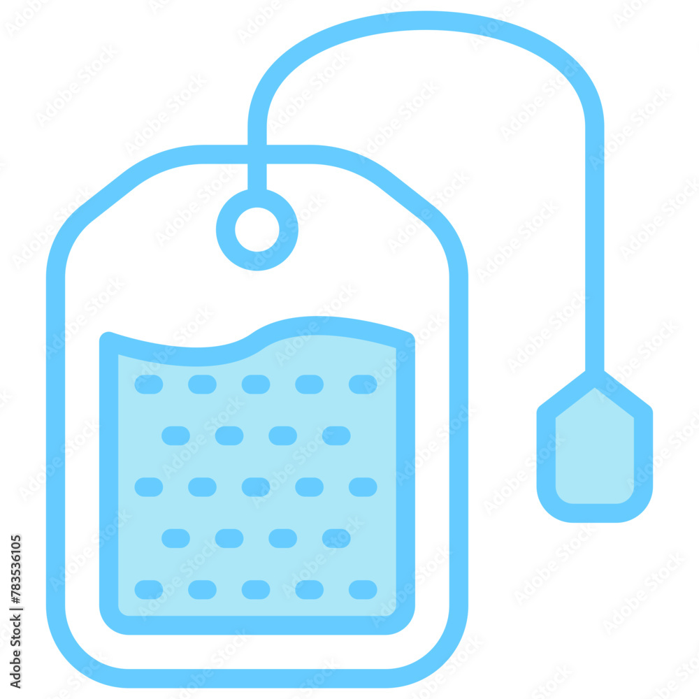 Tea Bag blue color dual tone icon, relate to gastronomy theme. use for UI or UX kit, web and app development. Tea Bag blue color dual tone icon, relate to gastronomy theme. use for UI or UX kit, web and app development.