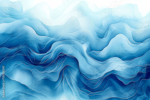 Abstract blue swirl lines as wallpaper background illustration , wallpaper