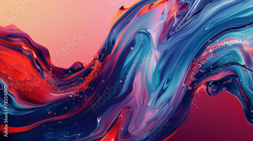 Fluid swirls of bold strokes merge effortlessly  creating an eye-catching gradient display.