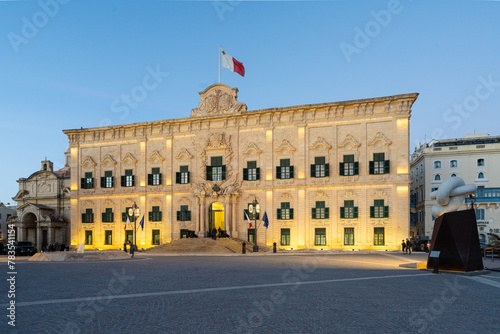 hotel building of Castile in Valletta, Malta photo