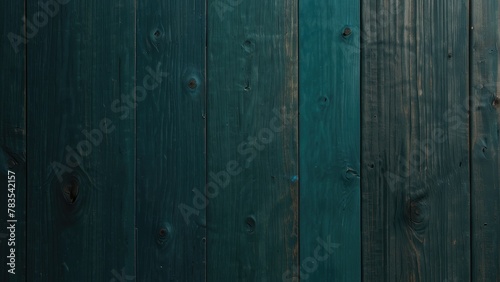 Minimalist Blue Wood Design with Natural Lighting Against Teal Background