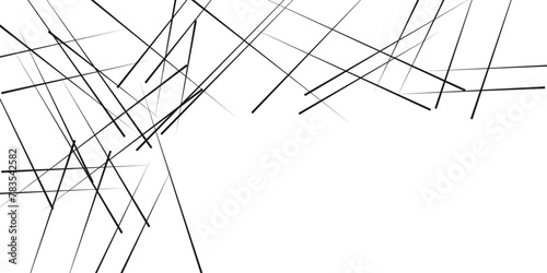 Chaotic abstract line background. Random geometric line seamless pattern. Vector illustration.