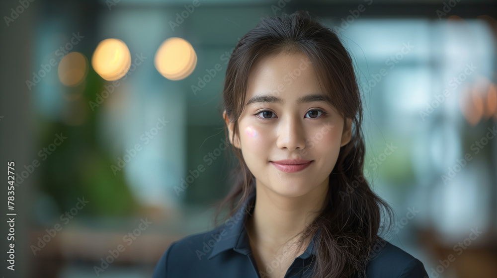 Portrait young Asian woman interviewer and interviewee shaking hands for a job interview .Business people handshake in modern office. Greeting deal concept. Portrait young Asian woman interviewer and interviewee shaking hands for a job interview .Business people handshake in modern office. Greeting deal concept.