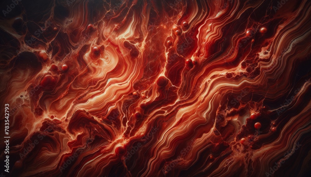 Red abstract marble texture background.
