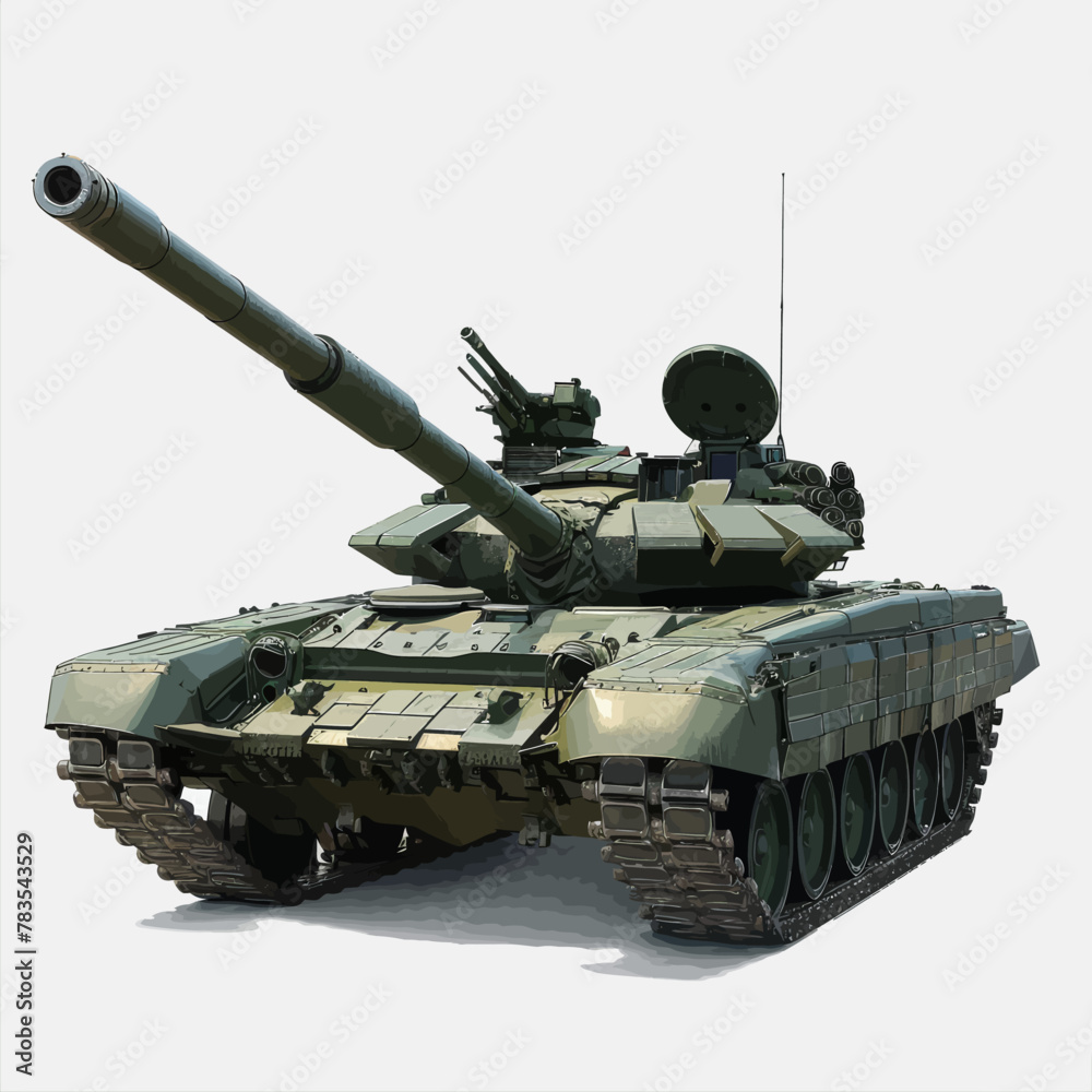 a military tank is shown on a white background