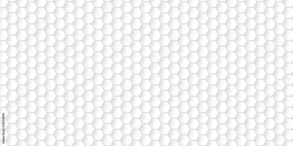 Fototapeta premium Abstract hexagon background template for banner design element. White clean hexagonal medical concept. 
