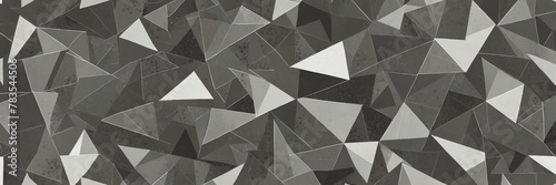 gray and white abstract background with random geometric triangle pattern from Generative AI