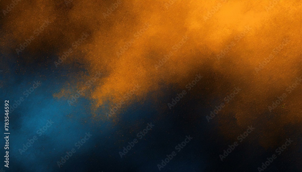 Tonal Fusion: Grainy Texture with Dark Orange Yellow Blue Gradient