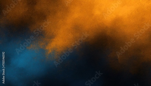 Tonal Fusion: Grainy Texture with Dark Orange Yellow Blue Gradient