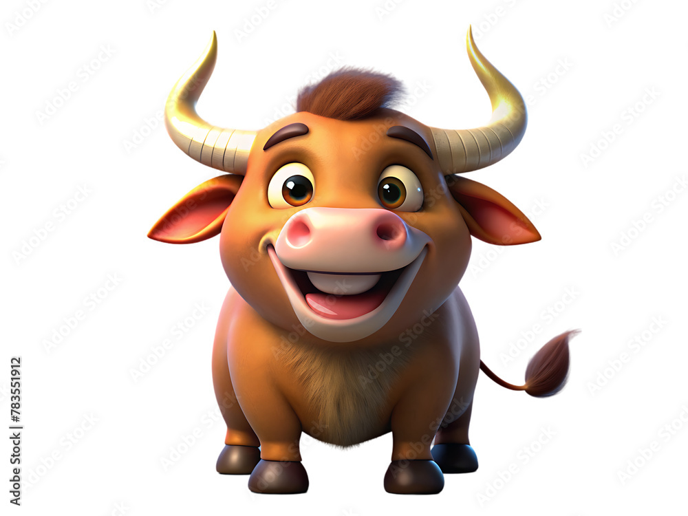 3d bull cow buffalo cartoon character 3d bull cow buffalo cartoon character