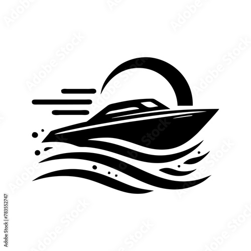 Speed boat logo vector. Speed boat illustration vector