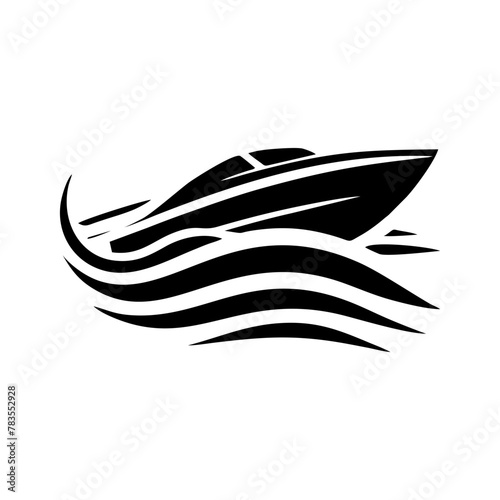 Speed boat logo vector. Speed boat illustration vector
