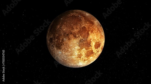 Detailed Close-Up of Waxing or Waning Gibbous Moon Phase photo