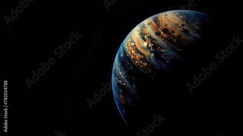 Artistic Earth Representation with Visible Continents and Oceans photo