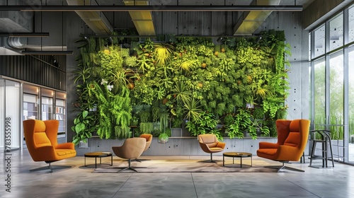 Biophilic Design in Workspaces, Promoting Wellness with Natural Elements. © Manyapha