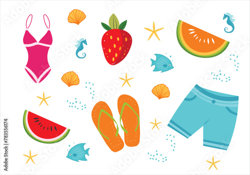 Set of swim wear
