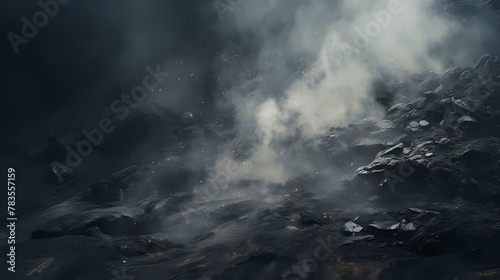 A close-up of volcanic ash, with fine particles creating a gritty texture