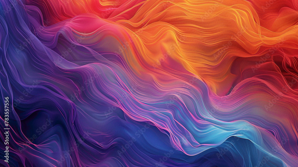 Energetic waves of color flow gracefully, merging to form a mesmerizing gradient pattern.