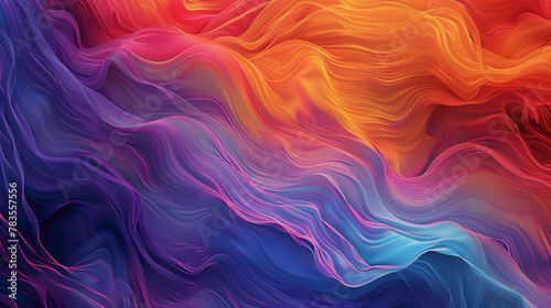 Energetic waves of color flow gracefully, merging to form a mesmerizing gradient pattern.