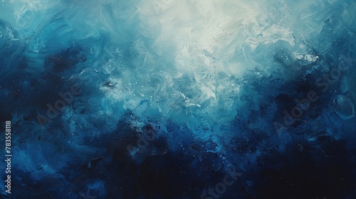 Abstract expression of a summer storm, with dark blues and flashes of white