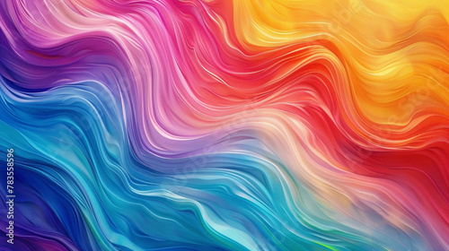Energetic waves of color flow effortlessly  merging to form a mesmerizing gradient pattern.