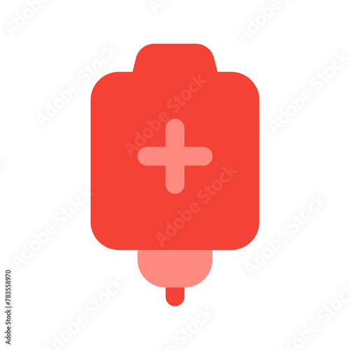 blood bag flat icon