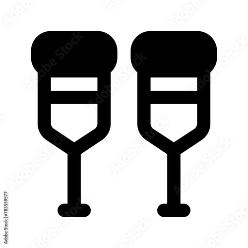 crutches glyph icon