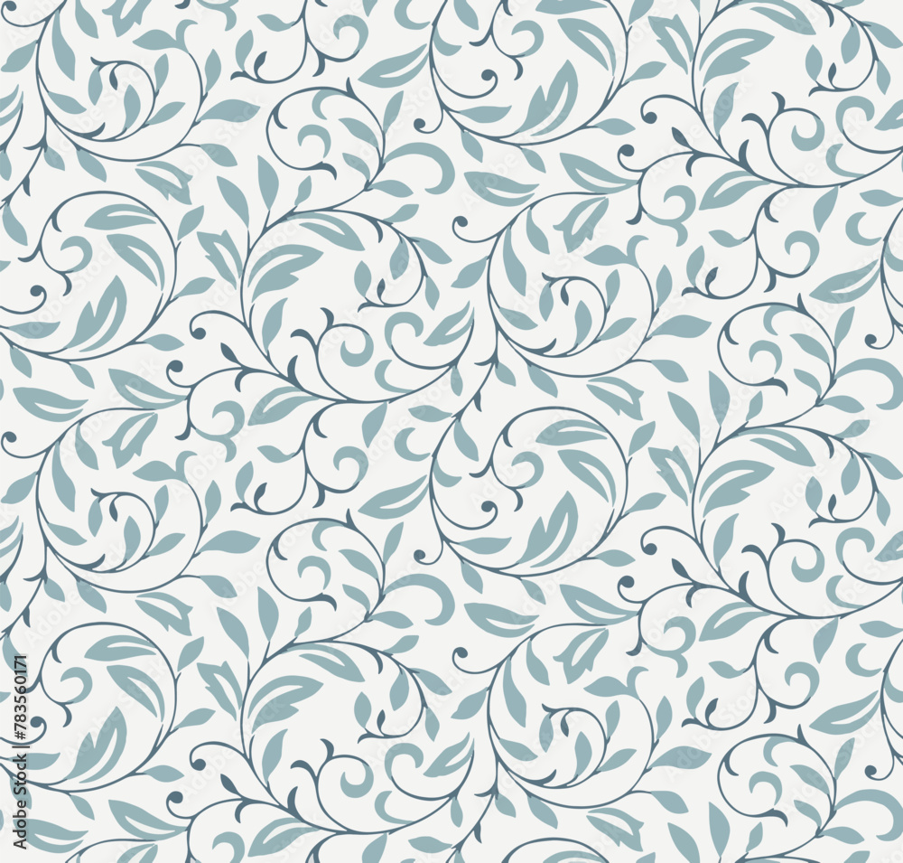 Fototapeta premium Print, pattern, seamless, wallpaper, floral, flower, vector, ornament, vintage, leaf, 
