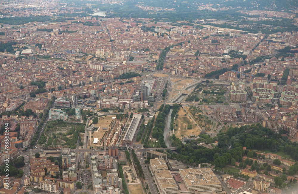 Aerial view of Turin