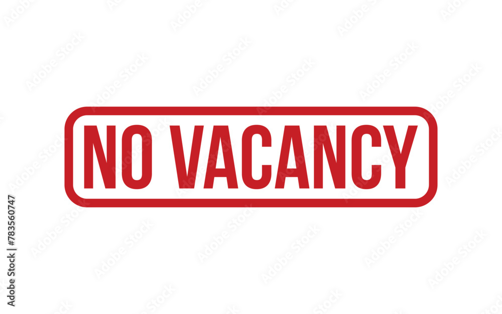 Red No Vacancy Rubber Stamp Seal Vector