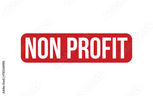 Red Non Profit Rubber Stamp Seal Vector