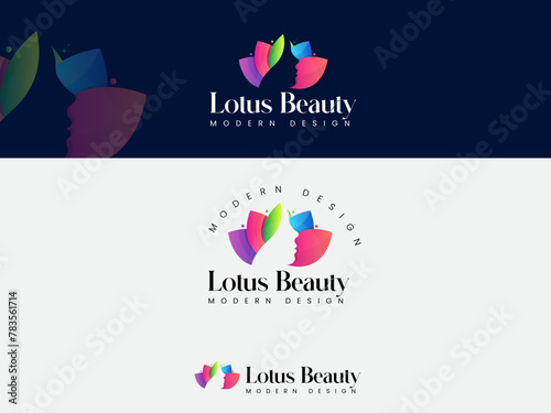 Lotus beauty care logo design. Beauty lotus logo. Lotus flower vector. Colorful beauty logo design. Creative. Female. Salon. Beauty parlour logo.