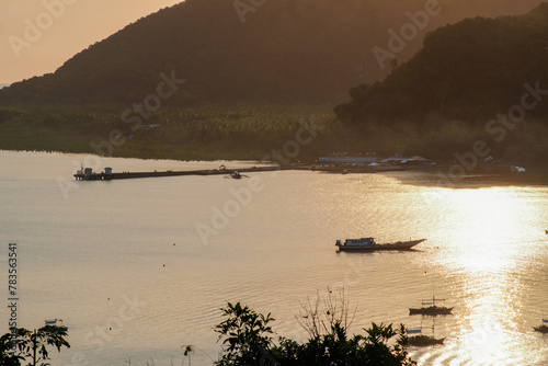 View of Baler Fish Port from Ermita Hill, Baler Aurora. photo