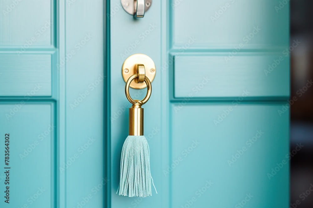 Welcoming Home: Stylish Turquoise Door